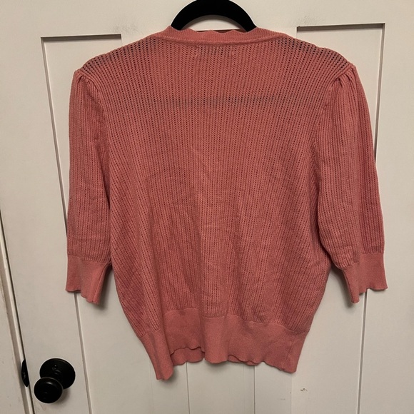 Grace Karin Baby Pink Cardigan Puff Sleeve Ruffle Cottage Core Feminine Size XL - Picture 3 of 6